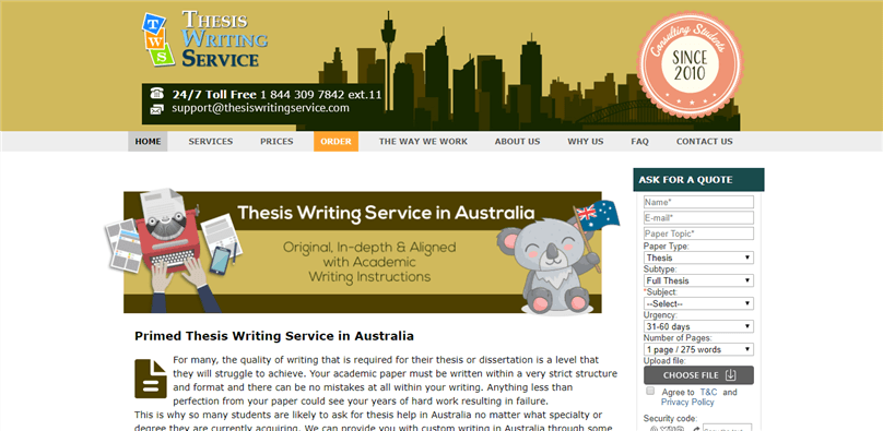 Australian phd writing services