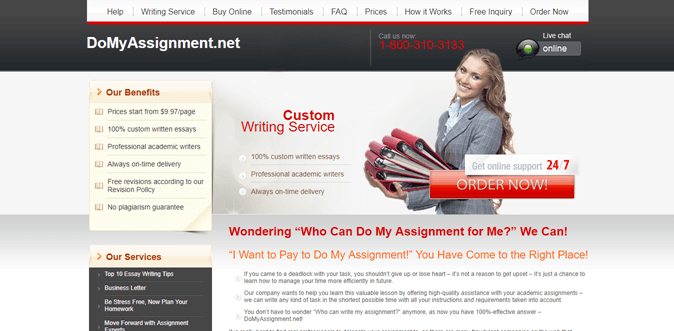 Custom writing review site design