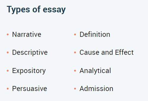 edusson what types of essays are covered